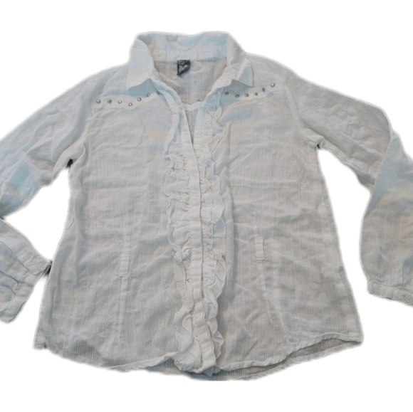 4 for 20$ - 5-6Y Zara see-through white blouse size 5-6 - Picture 1 of 4